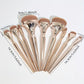 9pcs Luxurious Golden Makeup Brush Set – Soft Nylon Bristles with Powder, Blush & Foundation Brushes + Stylish Brush Holder
