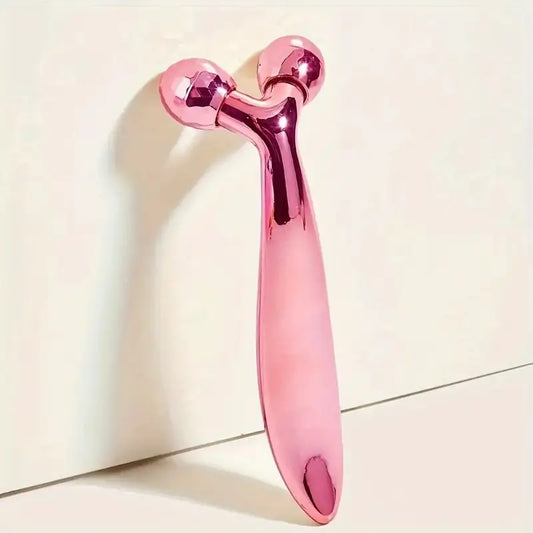 Rotating Eye & Face Massage Roller – Portable Y-Type Beauty Tool for At-Home Spa & Skincare